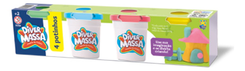 Kit 4 Massinhas De Modelar Cores Sortidas - Divertoys