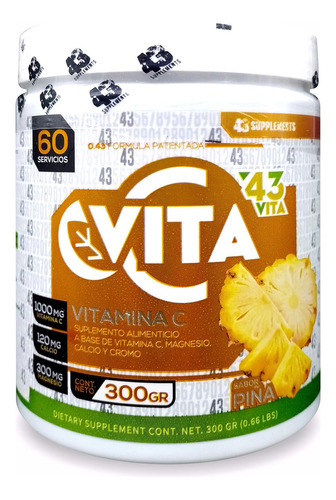 Vitamina C Sabor Piña 300 Gr 60 Serv 43 Supplements