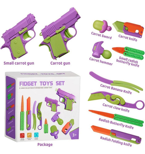 Juego De 10 Juguetes Para La Ansiedad, Con Pistola Y