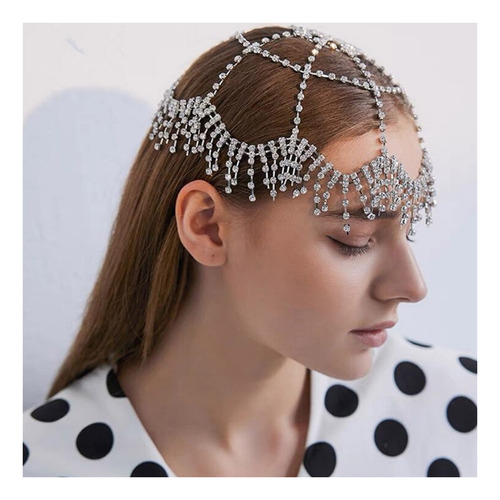 Para Cadena De Cabeza Para Gorro De Strass, Diadema, Diadema