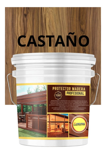 Protector De Madera Castaño Tineta 20lts