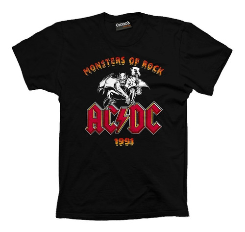 Remera Retro Vintage Logo Ac Dc Monster Of Rock Tour 1991