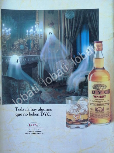 Cartel Publicitario Retro Vinos. Whisky Dyc 1980s /575