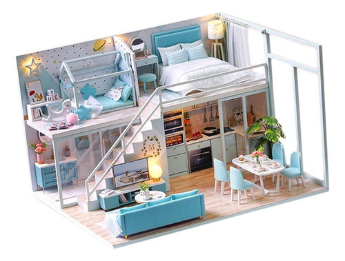 1/24 Simple Diy Wooden Dollhouse Kit The Room 2024