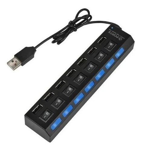 Zapatilla Hub Usb Multiplicador 7 Puertos Usb 2.0 Switch