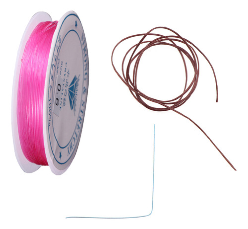 Cuerda Elástica Rosa Para Hacer Joyas De Bricolaje De 0,6 Mm