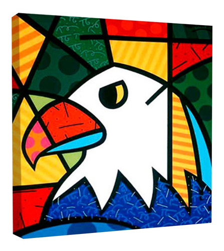 Cuadro Decorativo Canvas American Eagle Romero Britto