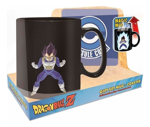 Dragon Ball Z - Vegeta Magic Mug And Coaster Gift Set Taza