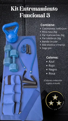 Kit Entrenamiento 3. Gimnasio En Casa. Fitness