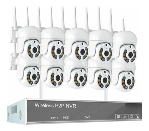 Kit Videovigilancia 10 Cámaras Seguridad 3mp Nvr Wifi Cctv