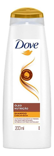  Shampoo Óleo Nutrição Para Cabelos Secos 200ml Dove