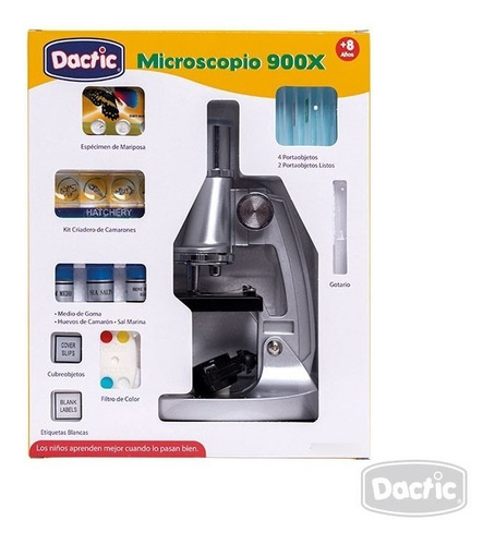 Imagen 1 de 4 de Microscopio 900x Escolar Con Accesorios Dactic