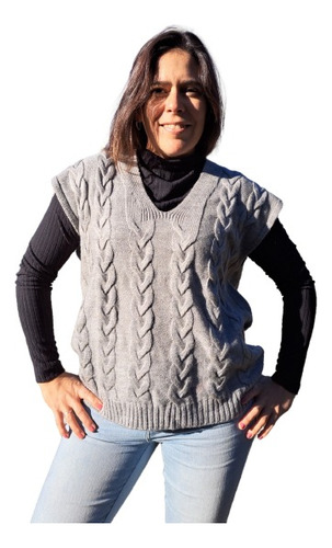 Chaleco De Mujer Escote En V Largo / Sweaters Invierno 