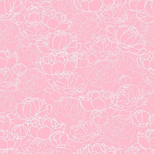 Vinil Decorativo Peonías Rosa Blanco Tapiz Wallpaper Textura