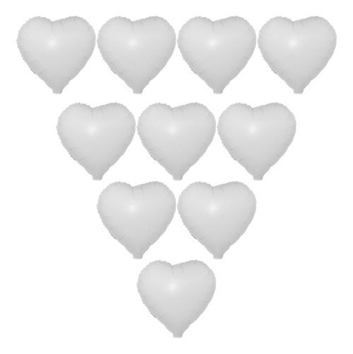 10 Globos De Papel De Aluminio Con Forma De Corazón, 18 Unid