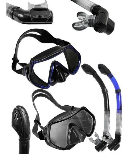 Kit Profesional Careta + Snorkel De Buceo, Careteo O Pesca