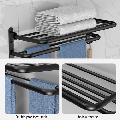 Toallero T Towel Rack Space De Aluminio Para Baño Y Baño Rac