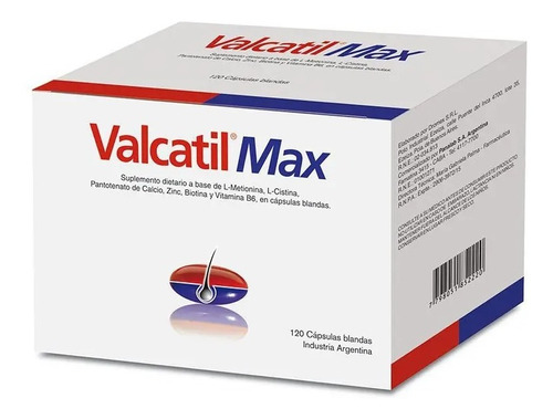 Valcatil Max X 120 Capsulas - Fortalecimiento Capilar