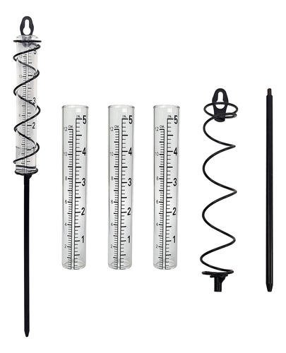 Medidor De Lluvia Espiral De Vidrio De Capacidad De 5 P...