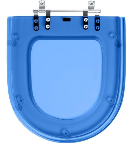 Assento Sanitário Carrara Azul Transparente Para Vaso Deca