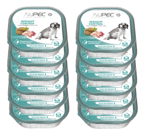 Alimento Húmedo Nupec Weight Control Perro Pack 12 Pzas
