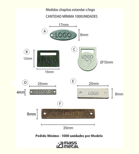 Imagen 5 de 10 de Etiquetas Metálicas Personalizadas X 1000 Unidades
