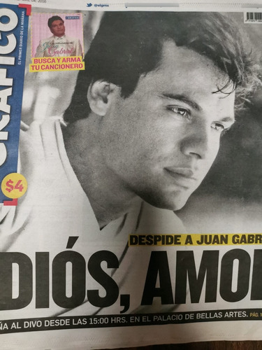 Periódico El Gráfico Muerte Juan Gabriel
