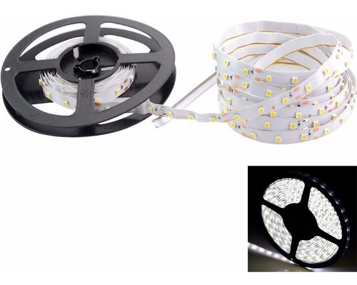 Pack 5 Cinta Tira Led Blanco Frio 5mts + Transformador