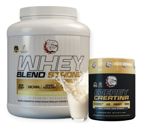 Pack Proteina Blend 2kg Leche + Creatina Energy - Strongest