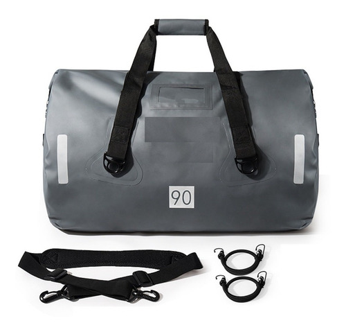 Imagen 2 de 10 de Bolsa Moto Impermeable 90lt Maleta Mochila Equipaje Moto