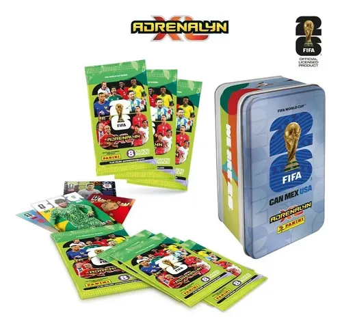 Tins Classic Azul 8 Sobres + Coin Trading Cards Mundial Español