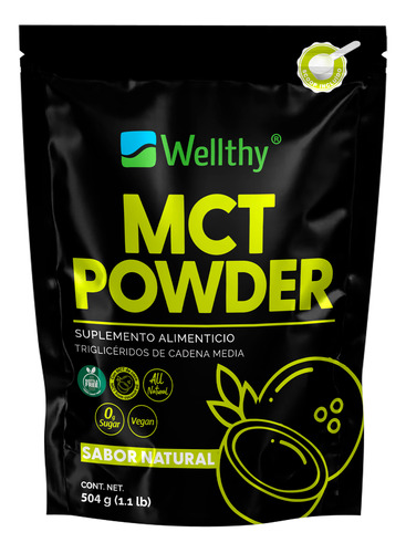 Wellthy Aceite De Coco Mct Polvo 504g