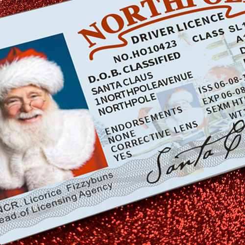 Juego De Licencias De Papá Noel De 3 Piezas