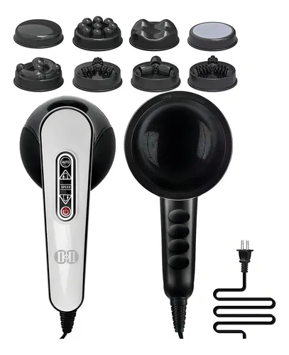 Ciicii Masajeador Eléctrico Percusión 6 Cabezales 5 Modos 6 Veloc...
