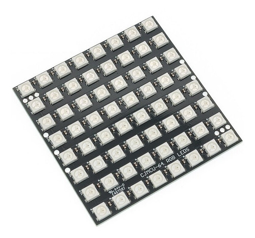 Matriz Rígida Cjmcu 8x8 64 Chip Led Ws2812b 5050 Rgb Arduino