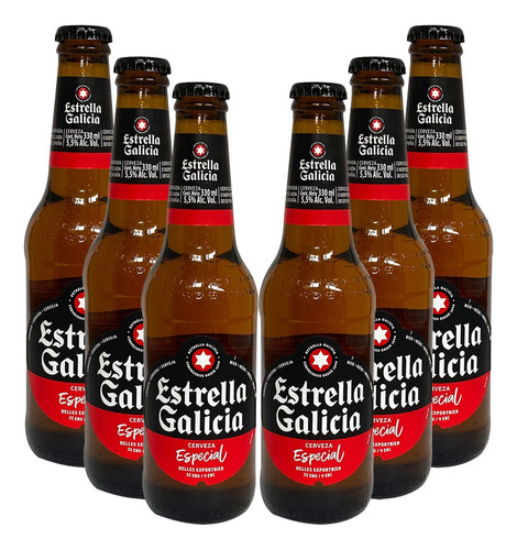 Six Pack Cerveza Estrella Galicia Especial 330 Ml