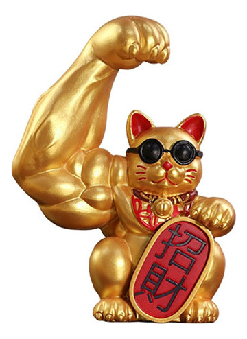 Figura China De Gato Afortunado Con Brazo Musculoso