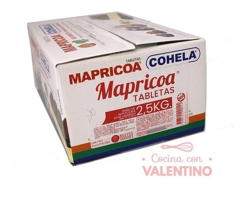 Baño Moldeo Mapricoa Tableta Semiamargo 500g X5un- Valentino
