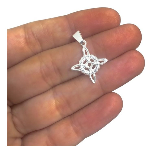 Dije Nudo De Bruja Wicca Protector Chico 1.7cm Plata 925