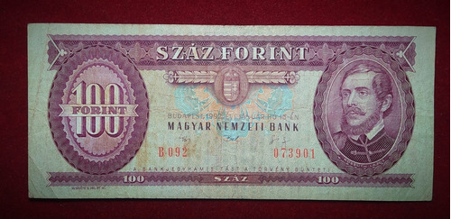 Billete 100 Forint Hungria 1992 Pick 174  A Obra Karoly Lotz