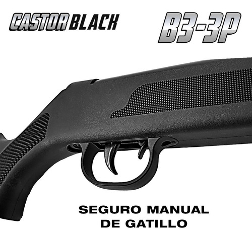 Imagen 4 de 10 de Rifle Aire Comprimido Castor B3-3p 5,5 Mm + Mira 4x20