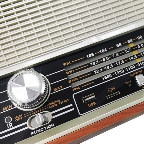 Parlante Mlab 8733 Retro Grund Bluetooth Usb Fm Color Café