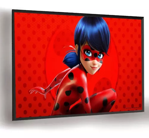 QUADRO DECORATIVO LADYBUG - DESENHOS - MIRACULOUS - ANIMAÇÃO - MARINETTE -  ADRIEN - CAT NOIR - HEROIS - OS MAIS VENDIDOS