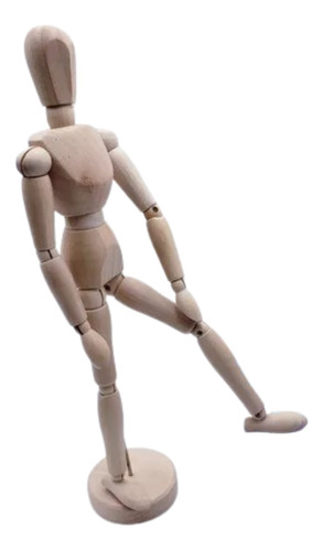 Boneco Articulado Madeira 14 Cm Desenho Moda E Arte