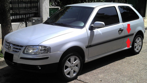 Vw Gol 2003 / 2014 Bagueta De Guardabarros Trasero Izquierdo