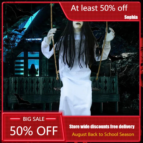 Halloween Decorations Props Hanging Swinging Girl With New