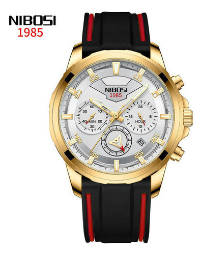 Reloj Cronógrafo De Silicona Nibosi 2536