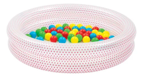 comprar Pileta inflable redonda Bestway Up, In & Over 51141 Puntos de 91cm x 20cm 73L rosa pálido caja