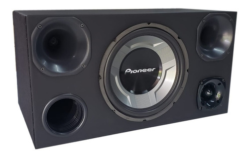 Caixa Mega Trio Pioneer Completa Som Carro Cara Preta 550 W