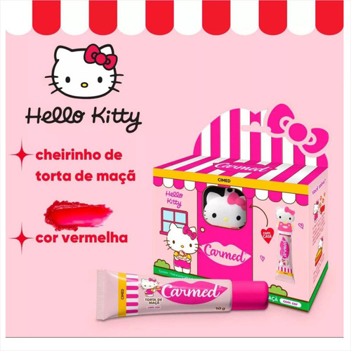 Carmed Hello Kitty Torta De Maça Com Cor Kit C/2 Com Base